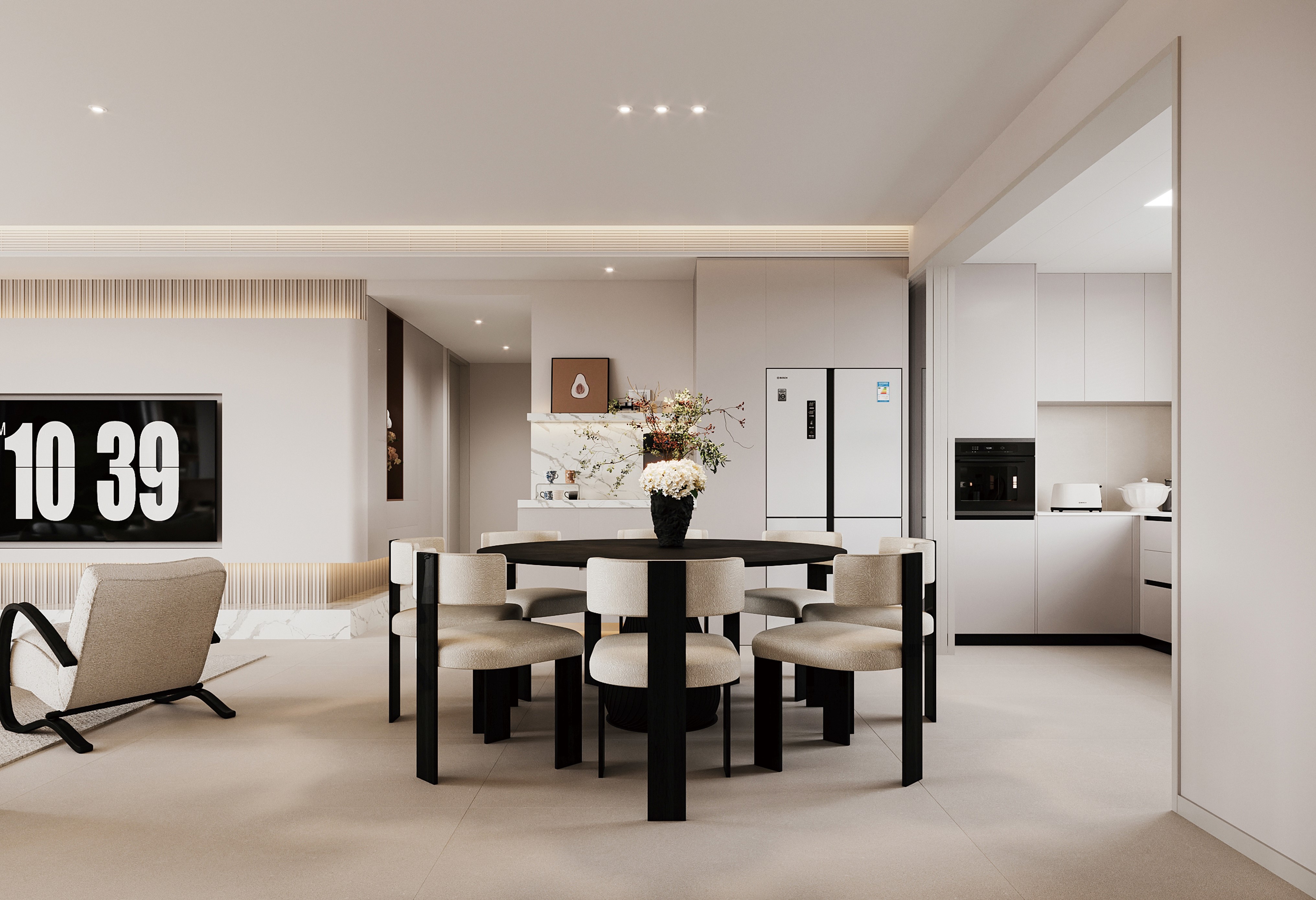 半島華府 | 143㎡詩意奶油風，每一個細節(jié)都自帶溫柔暖意