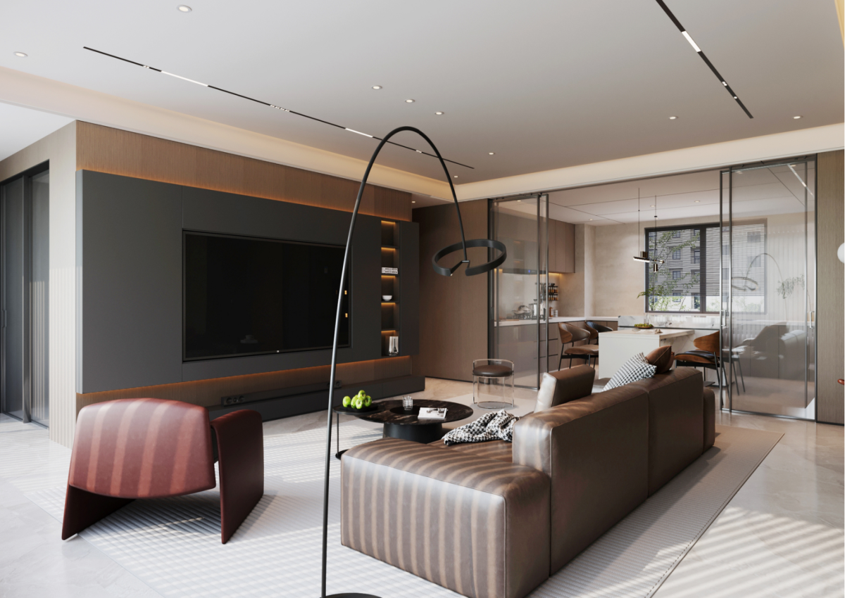 星耀閱海169㎡ | 驚艷！黑棕色系的意式極簡不顯壓抑反而通透敞亮？！