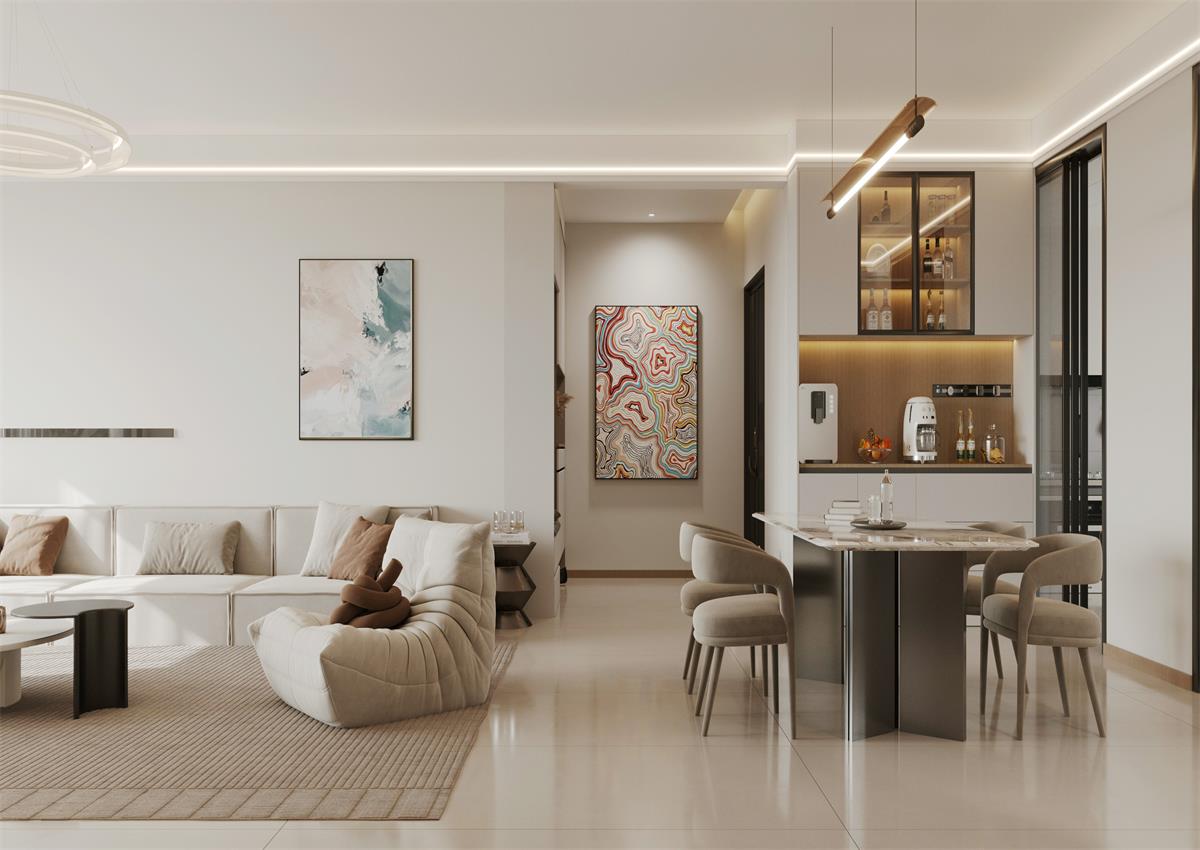 玉庭華府142㎡ | 給喧囂世界按下暫停鍵，現(xiàn)代簡約風(fēng)的松弛感誰能拒絕！