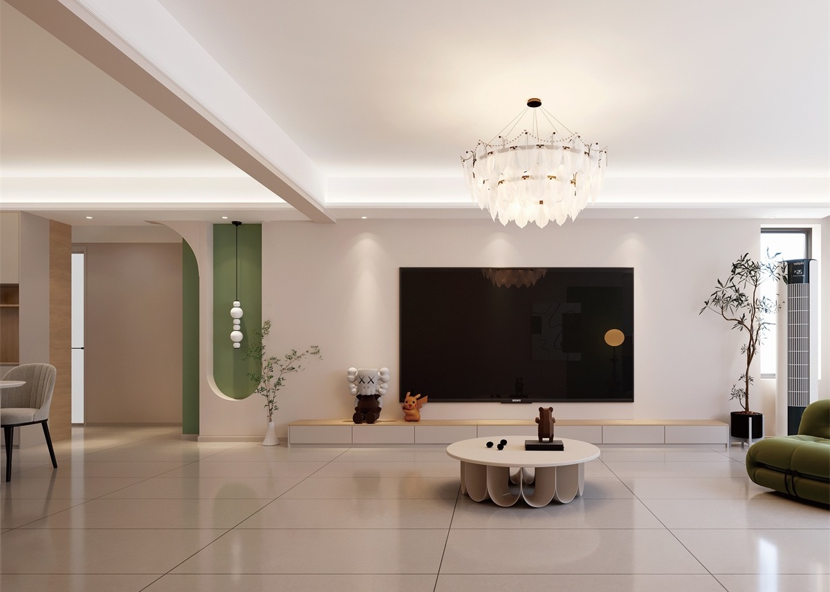 中海河山郡 | 133㎡輕法式浪漫，『奶油白+薄荷綠』美的剛剛好！