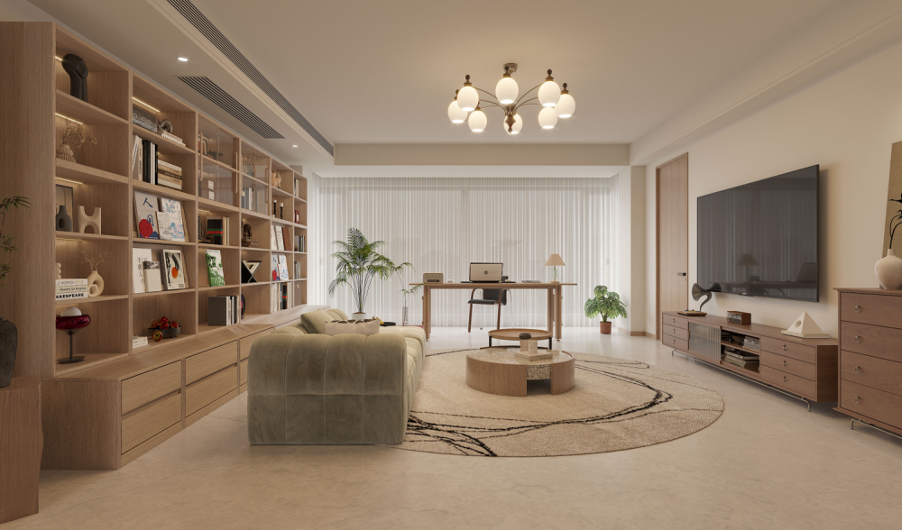 舊房改造 | 住進(jìn)知識分子味的松弛原木家，170平“高智感”百看不厭！