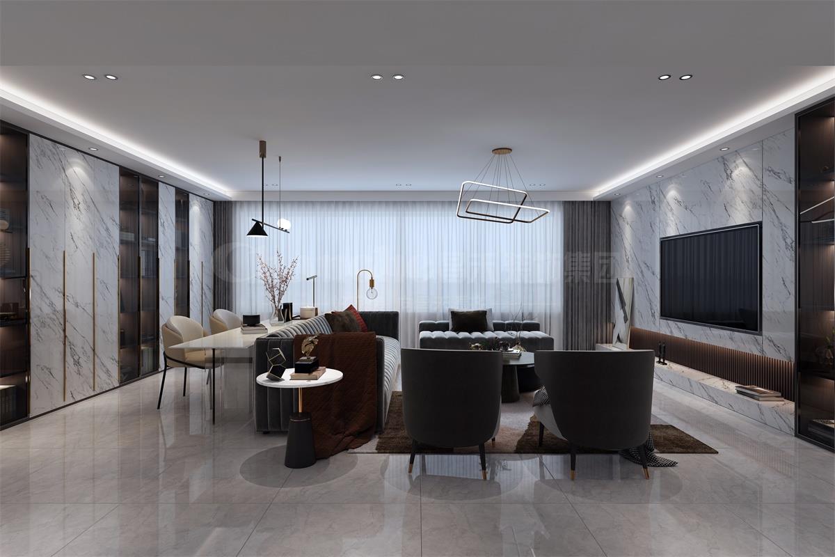 江南賦170平米現代裝修風格裝修效果圖