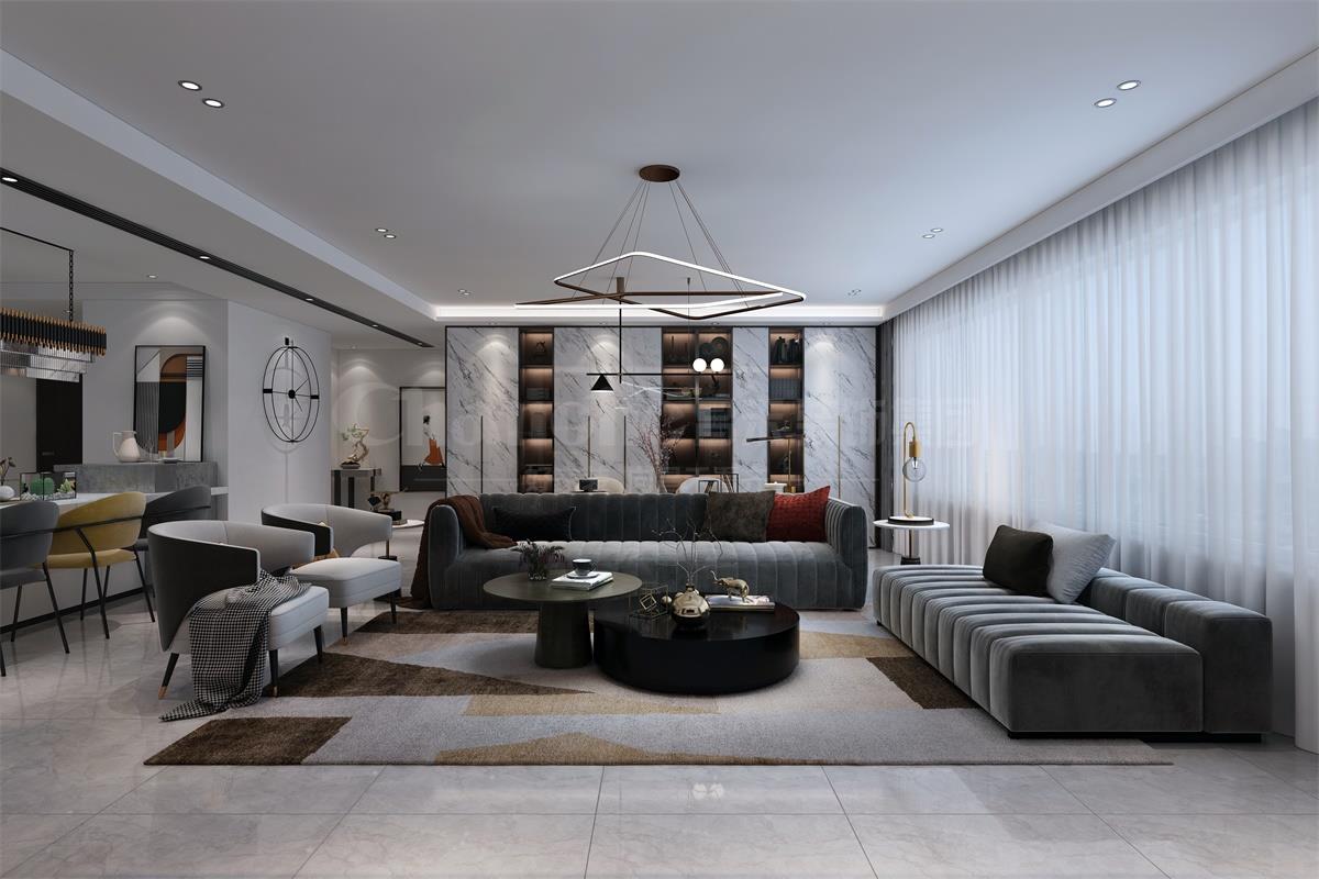 江南賦170平米現代裝修風格裝修效果圖